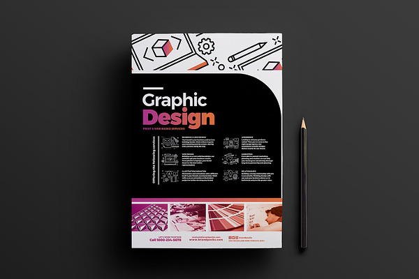 Graphic Designer Flyer Template Creative Illustrator Templates Creative Market