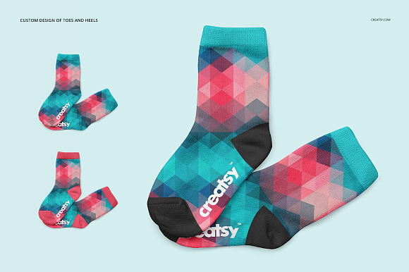 Download Kids Socks Mockup Set Creative Photoshop Templates Creative Market