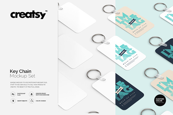 Download Keychain Mockup Set Creative Photoshop Templates Creative Market