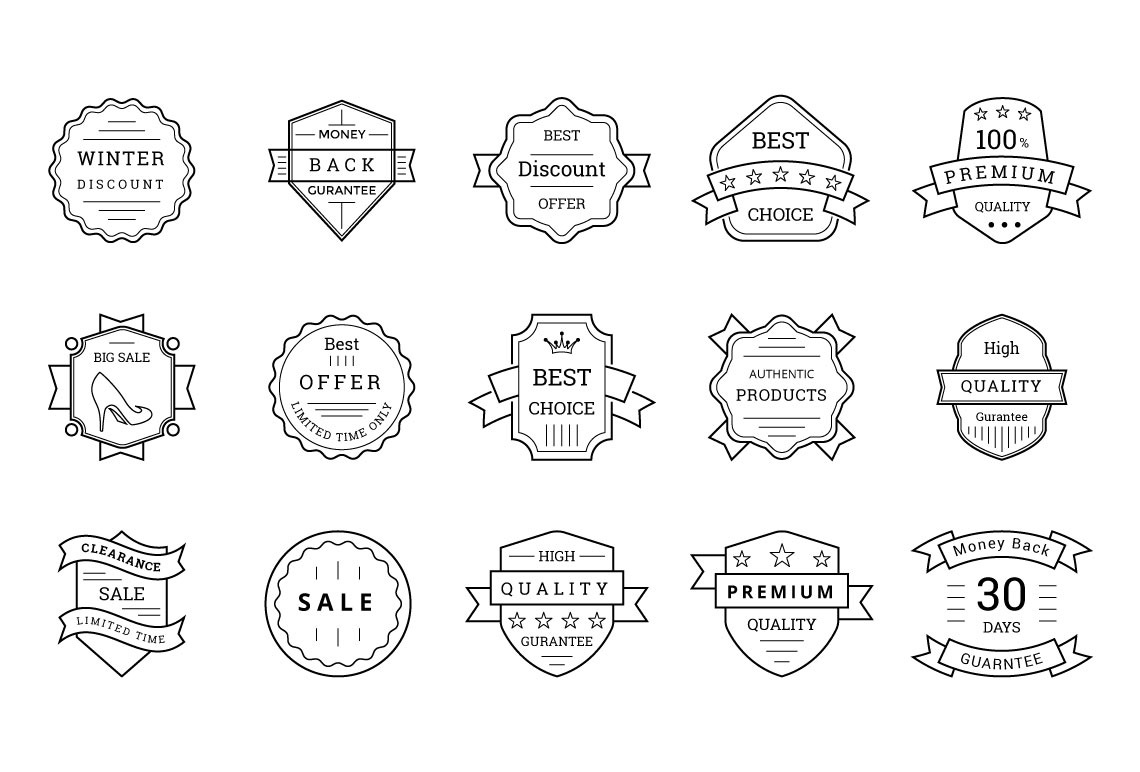 80 Sale, Discount, Offer Badges | Graphics ~ Creative Market