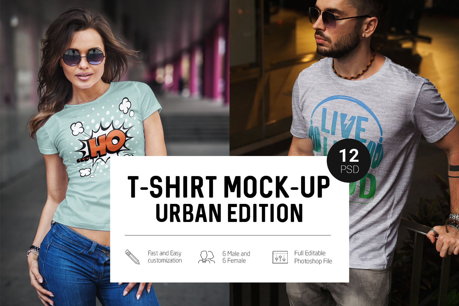 Download T-Shirt Mock-Up Urban Edition | Creative Photoshop ...