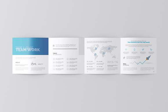 Download Square 4 Fold Brochure Mockup Creative Photoshop Templates Creative Market