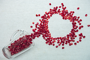 Pomegranate heart 1 stock photo containing pomegranate and heart | Food