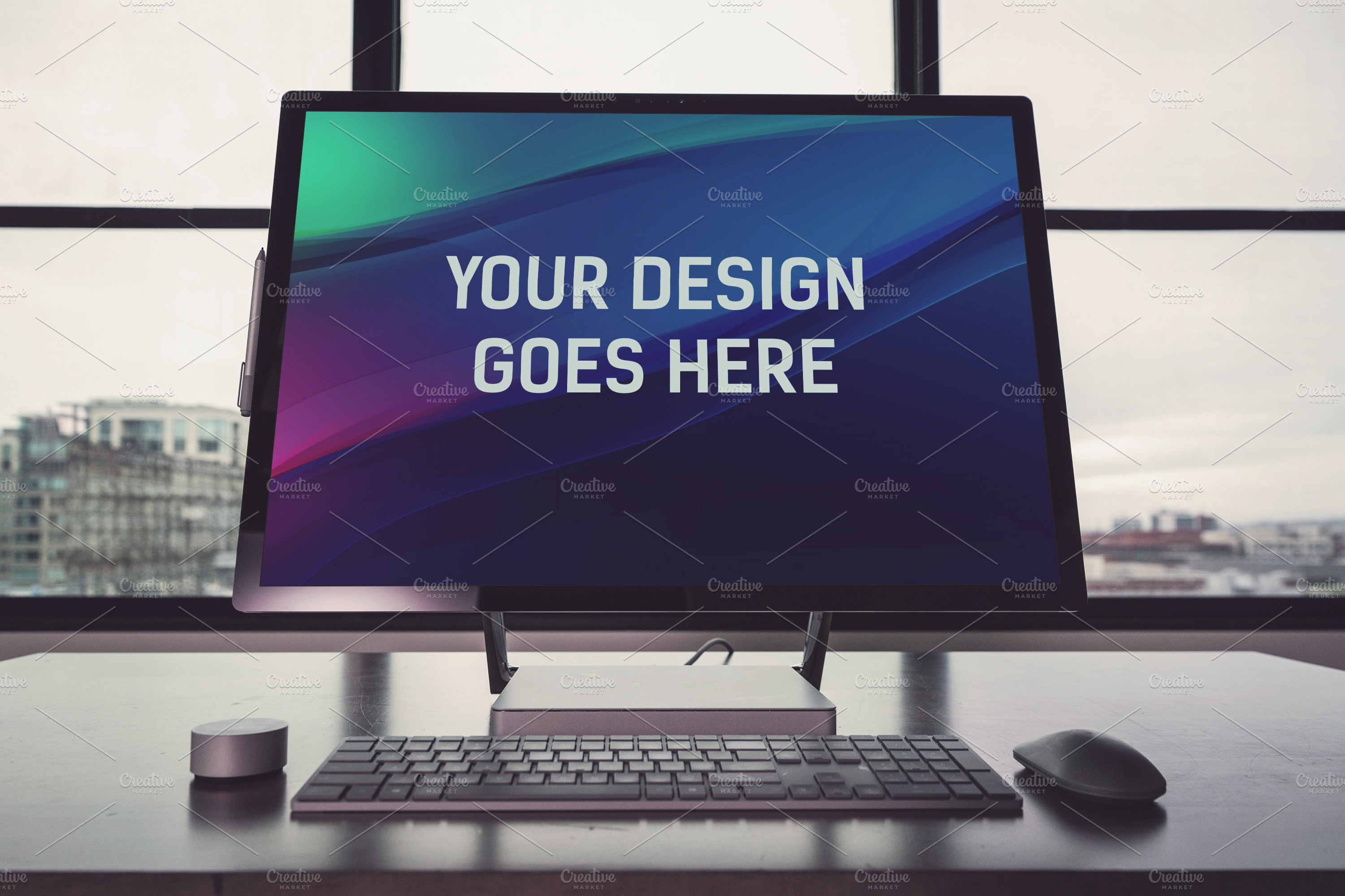 Download Microsoft Surface Studio Mock Up 4 Creative Photoshop Templates Creative Market