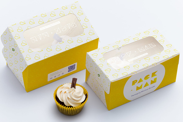 Download Two Cupcake Box Mockup 02 Creative Photoshop Templates Creative Market Yellowimages Mockups