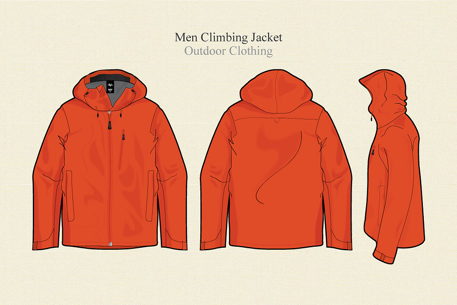 Download Men Performance Sport Jacket Vector Pre Designed Illustrator Graphics Creative Market