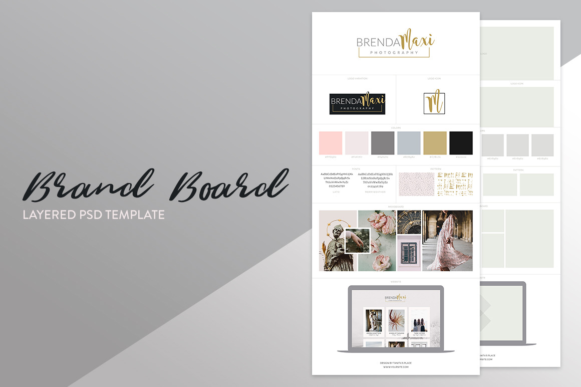 Brand Board Layout Template: Brenda | Creative Market