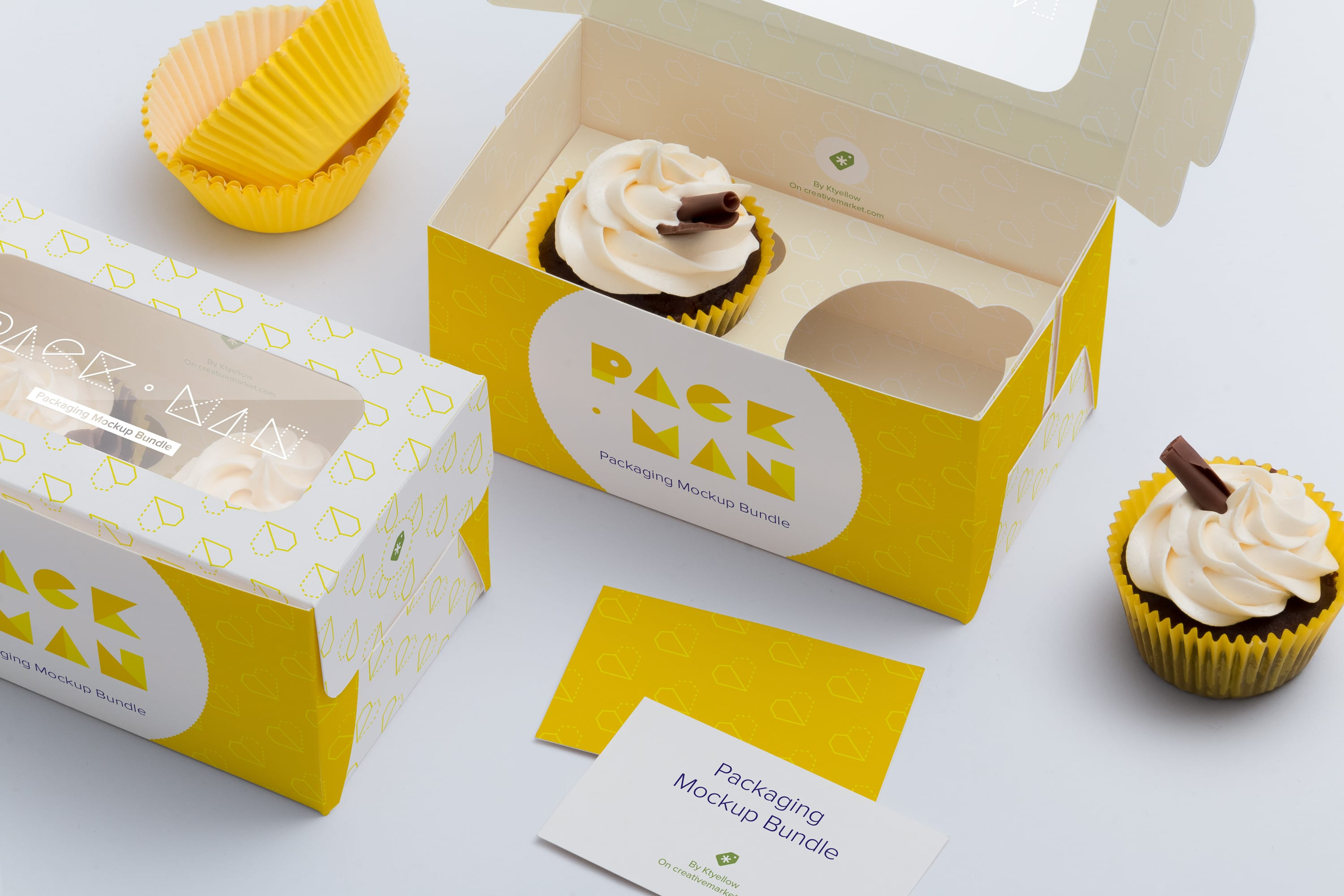 Download Two Cupcake Box Mockup 03 Creative Photoshop Templates Creative Market