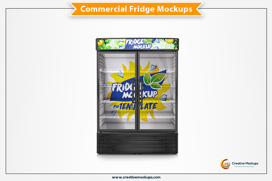 Download Commercial Fridge Mockup Creative Photoshop Templates Creative Market