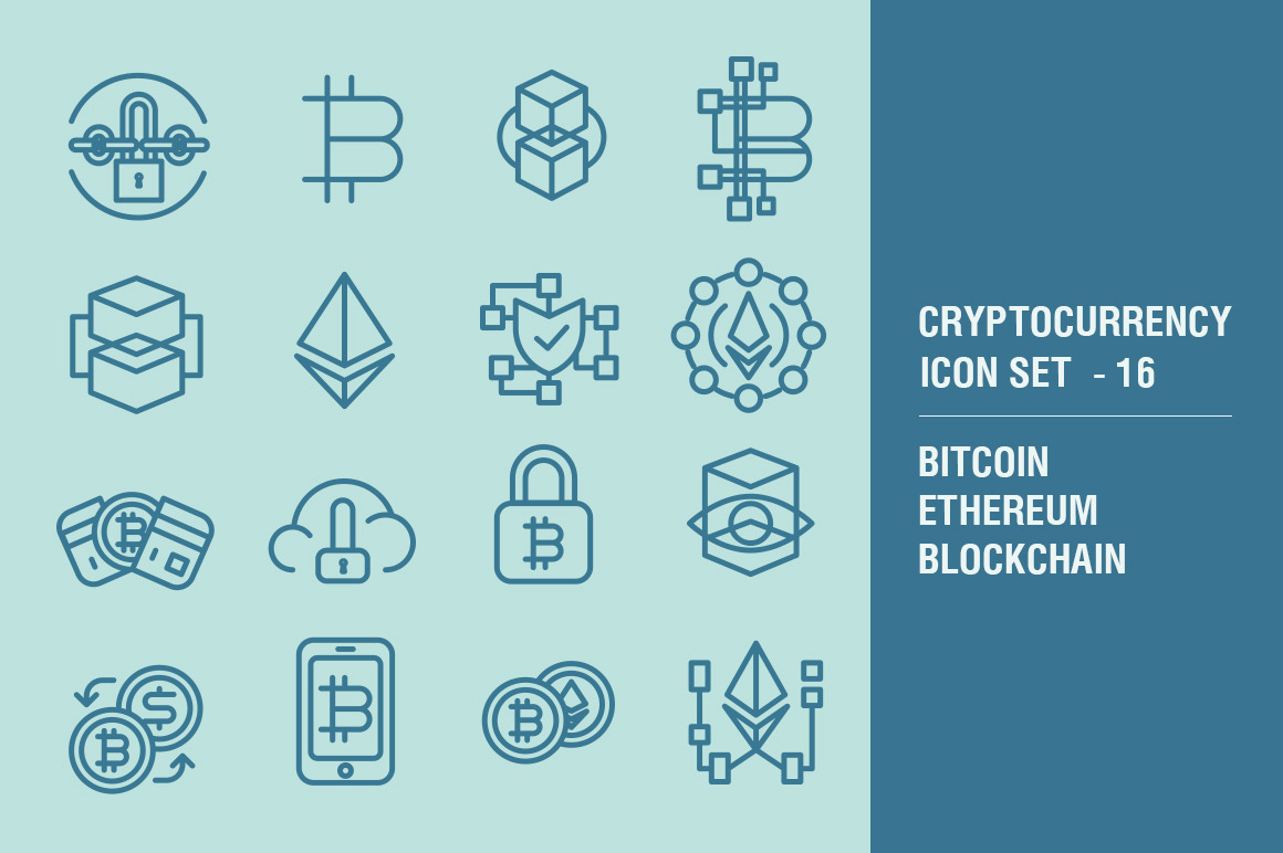 Cryptocurrency Icon Set | Pre-Designed Illustrator ...