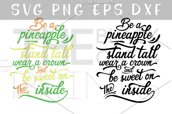 Download Be A Pineapple Svg Png Eps Dxf Pre Designed Illustrator Graphics Creative Market