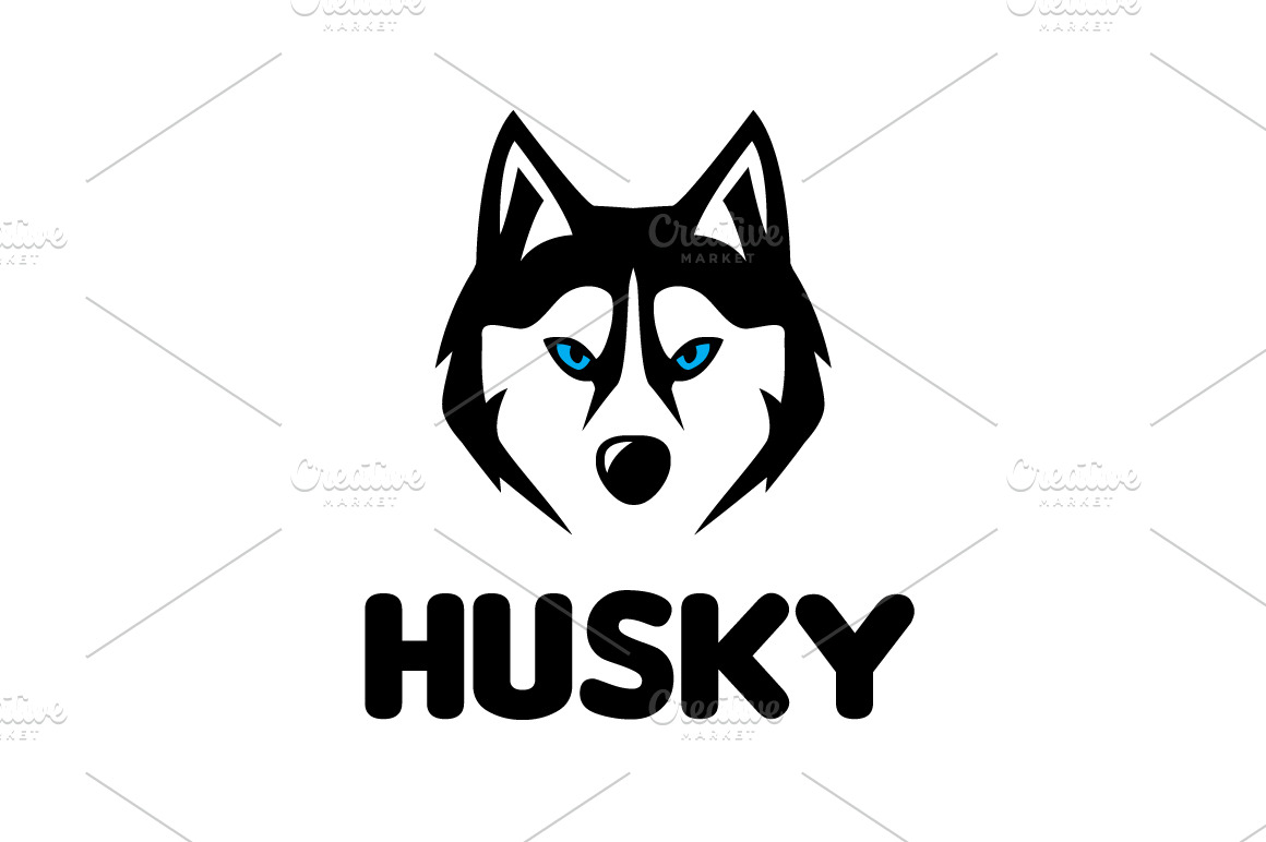 Husky Face Logo | Branding & Logo Templates ~ Creative Market