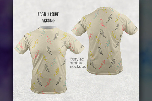 Unisex All Over Print T Shirt Mockup Creative Photoshop Templates Creative Market