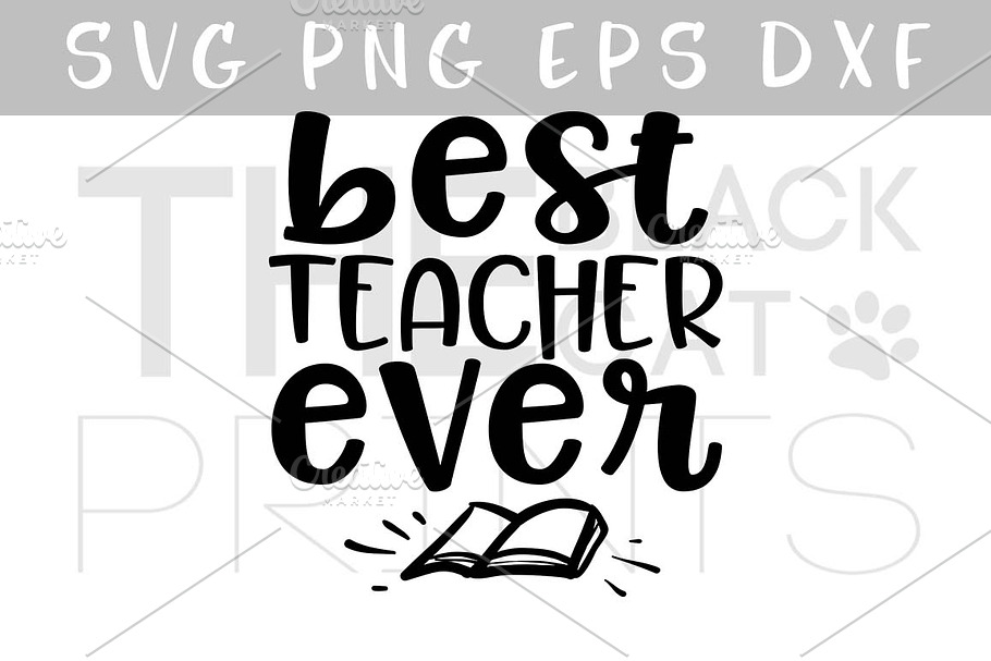 Download Best Teacher Ever Apple Svg Png Eps Pre Designed Illustrator Graphics Creative Market