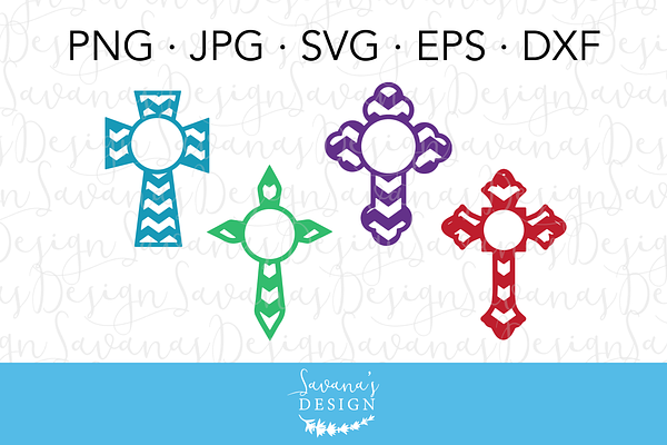 Download Monogram Cross Svg Pre Designed Illustrator Graphics Creative Market