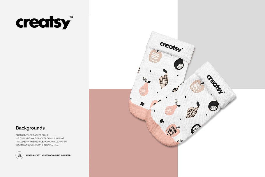 Download Baby Socks 3 Mockup Set | Creative Photoshop Templates ~ Creative Market