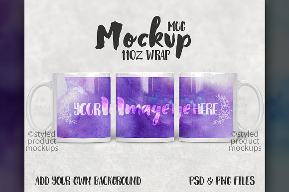 Download Full Wrap Mug Mockup Creative Photoshop Templates Creative Market