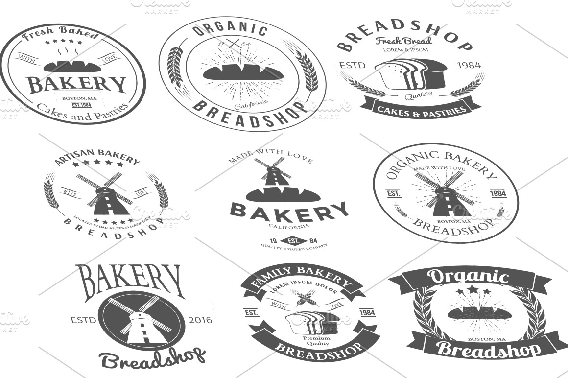 Bakery Labels | Branding & Logo Templates ~ Creative Market