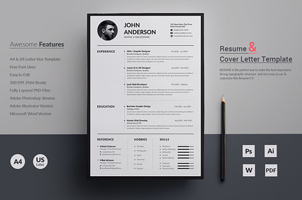 Resume Template/CV | Resume Templates ~ Creative Market