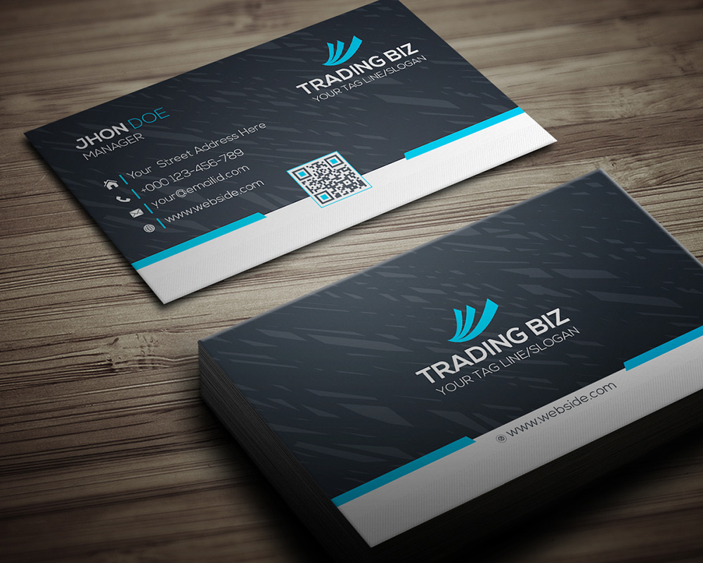 Download Tranding Biz Business Card | Creative Illustrator Templates ~ Creative Market