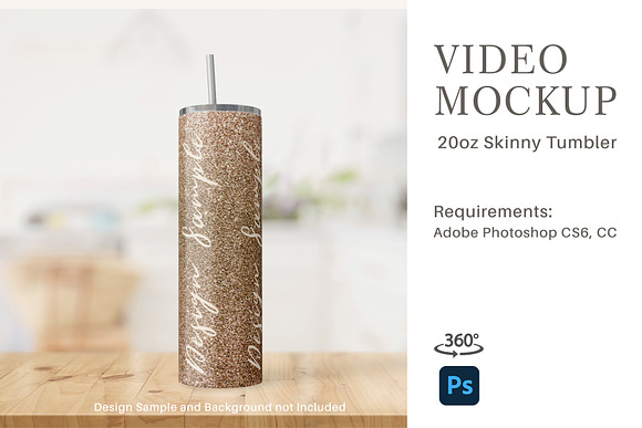 Skinny Tumbler 20oz mockup By Wanderlustlens