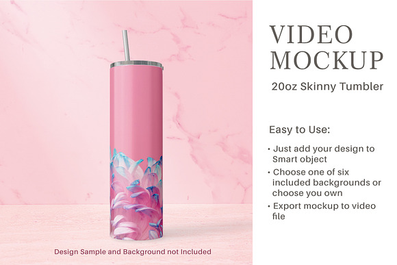 Skinny Tumbler 20oz mockup By Wanderlustlens