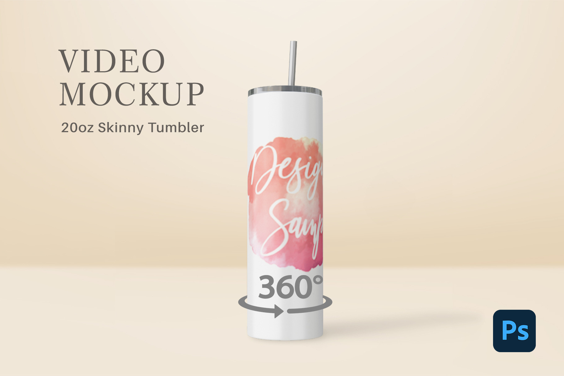 Skinny Tumbler 20oz mockup By Wanderlustlens