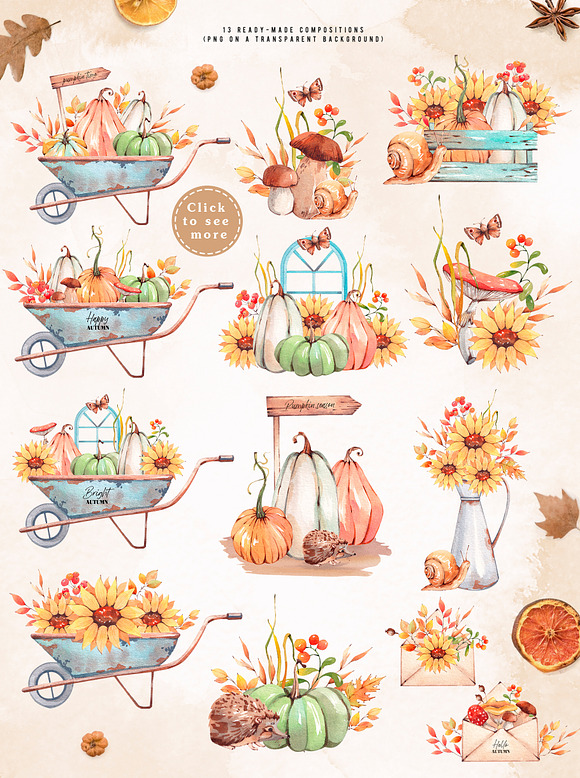 Autumn Watercolor Set