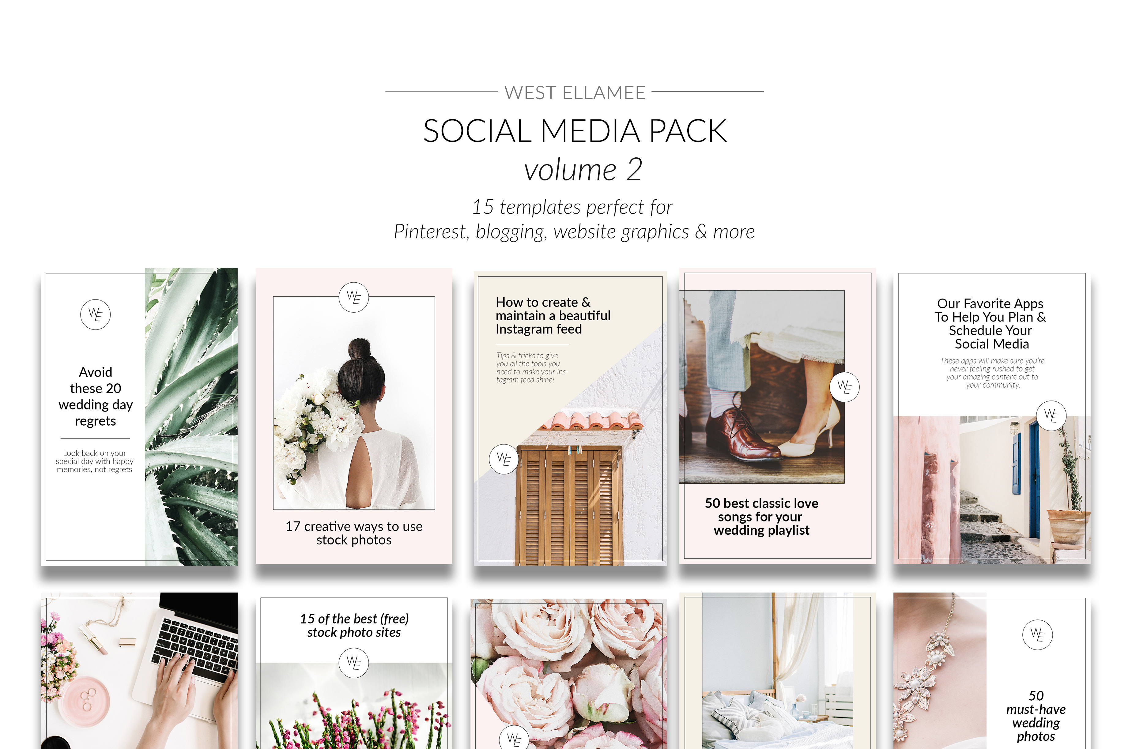 Pinterest Templates Vol 2 | Creative Pinterest Templates ~ Creative Market