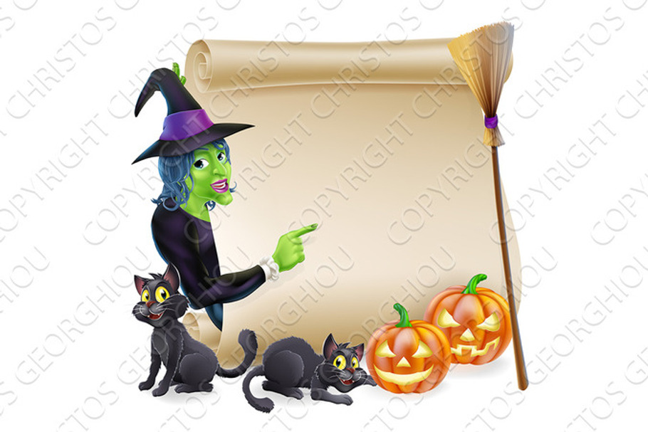 halloween 2020 chru Halloween Scroll Sign Pre Designed Illustrator Graphics Creative Market halloween 2020 chru