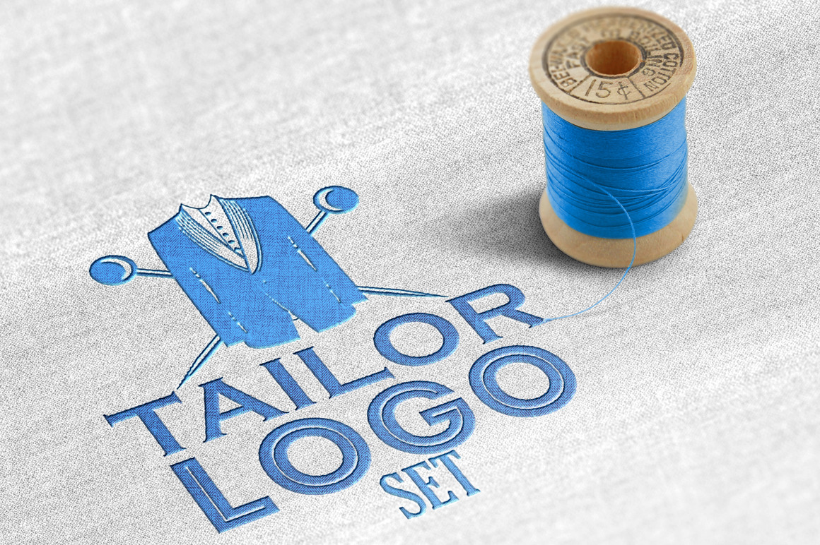 Set of vintage tailor tools & labels | Branding & Logo Templates ...