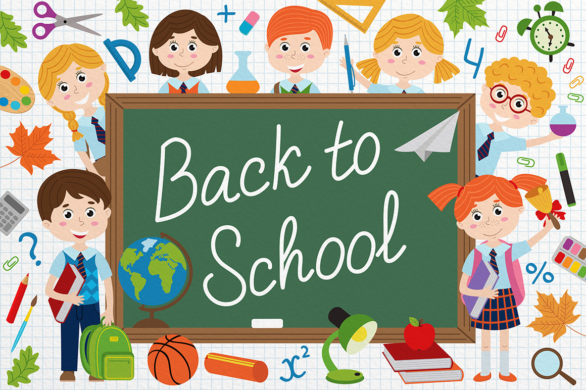 back to school set | Illustrator Graphics ~ Creative Market