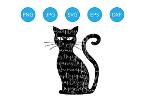 Cats Svg Files For Silhouette Cameo Pre Designed Photoshop Graphics Creative Market