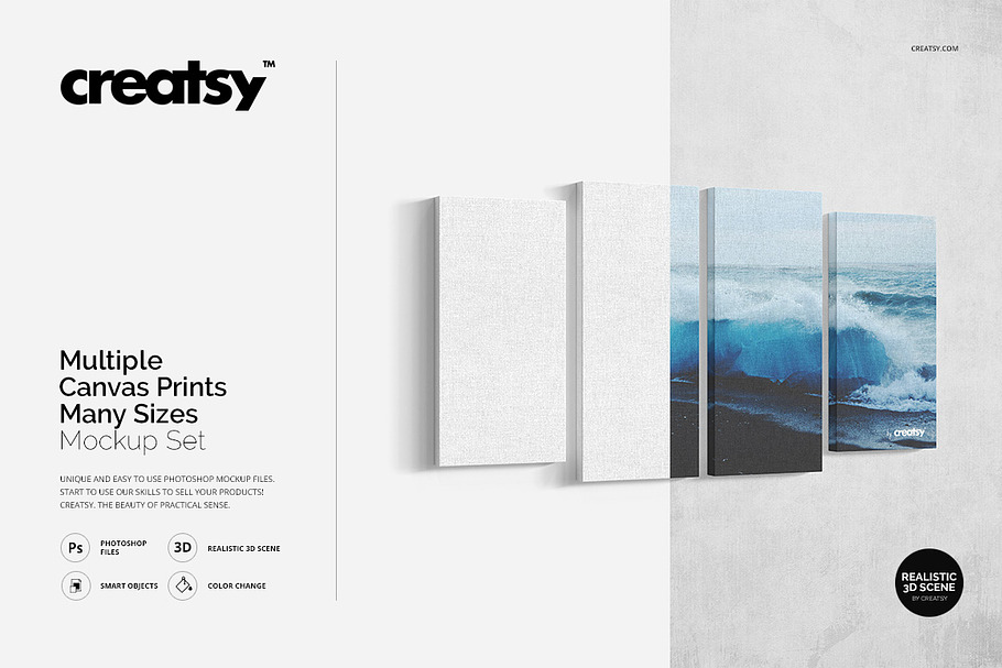 Download Acrylic Freestanding Tile Mockup Set Creative Photoshop Templates Creative Market