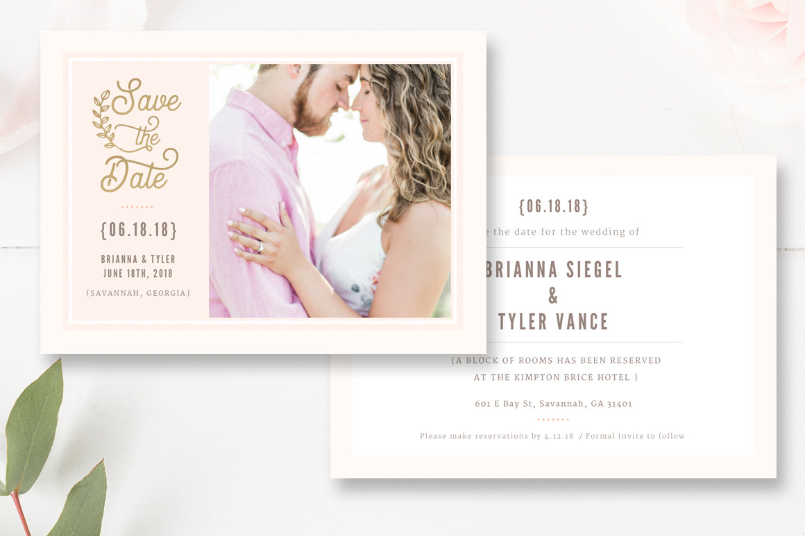 Download Save The Date Psd Template Creative Photoshop Templates Creative Market