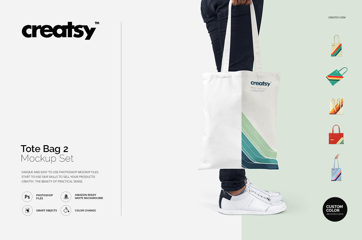 Download Tote Bag 2 Mockup Set | Creative Photoshop Templates ...