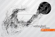 Silhouette of a volleyball ball | Illustrator Graphics ~ Creative Market