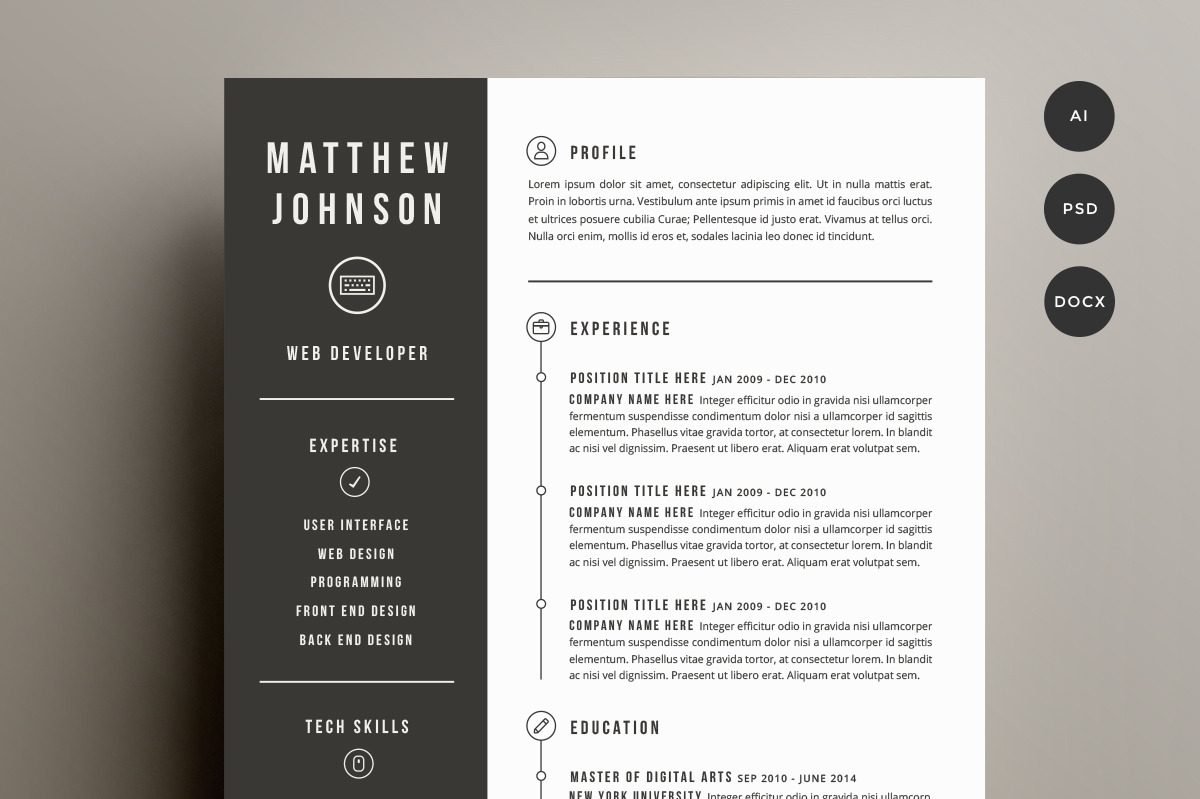 Resume Cover Letter Template Creative Illustrator Templates Creative Market