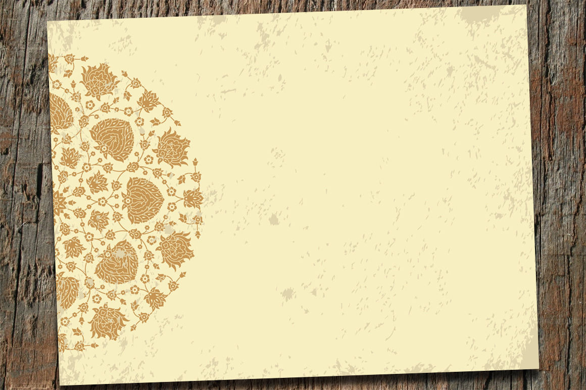 Old Paper Template With Pattern Creative Illustrator Templates Creative Market