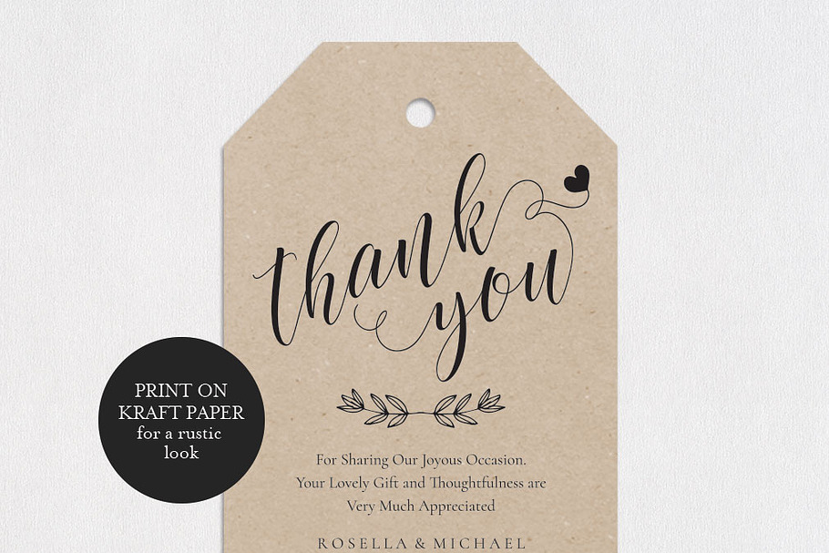 Thank You Tag SHR311 | Creative Illustrator Templates ~ Creative Market