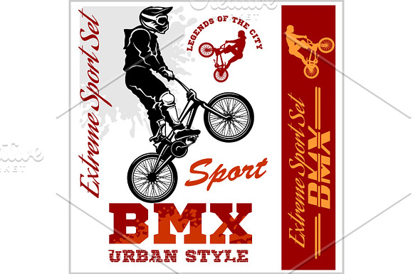 Bmx T Shirt Graphics Extreme Bike Street Style Vector Bmx Cyclyst Pre Designed Illustrator Graphics Creative Market