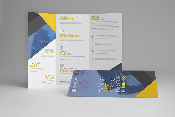 Bi-fold Brochure | Creative Photoshop Templates ~ Creative Market