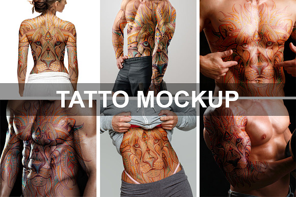 Realistic Tattoo Mockup Creative Photoshop Templates Creative Market