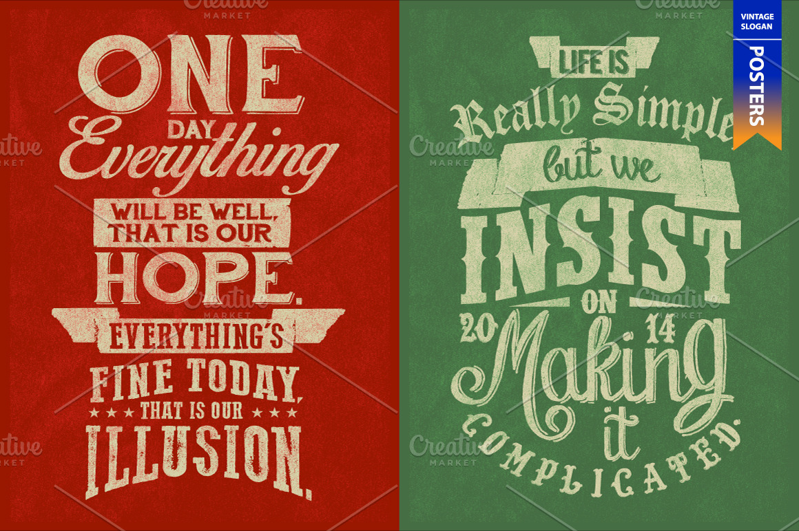 Vintage typography vector graphics | Graphic Objects ~ Creative Market