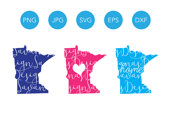 Minnesota SVG Cut Files and Clipart | Pre-Designed Illustrator Graphics