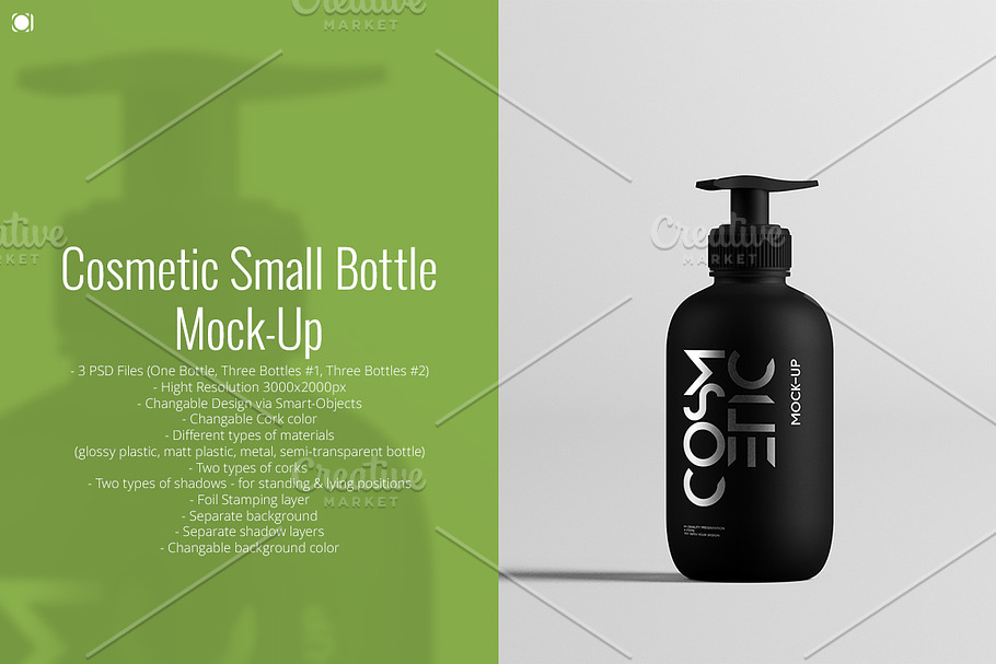 Download Cosmetic Big Bottle Mock Up Creative Photoshop Templates Creative Market