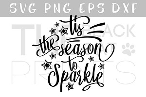 Tis The Season Vector Svg Word Art Pre Designed Photoshop Graphics Creative Market