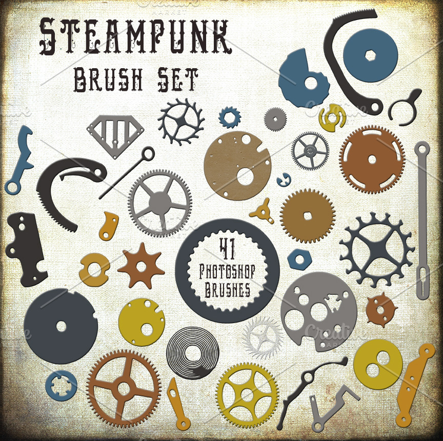 Steampunk Watch & Gear Brushes + | Brushes ~ Creative Market