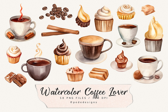 Watercolor postcards  Food Illustrations ~ Creative Market