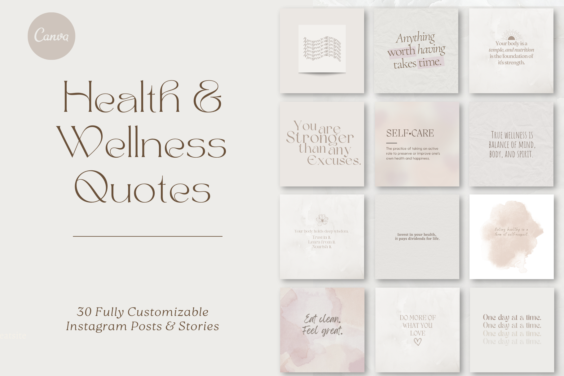 Health and Wellness Quotes | Creative Market